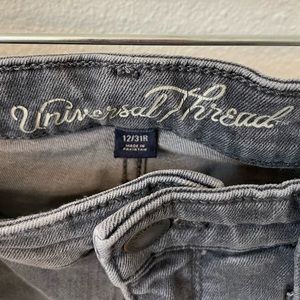 Cropped, raw edge Universal Thread jeans